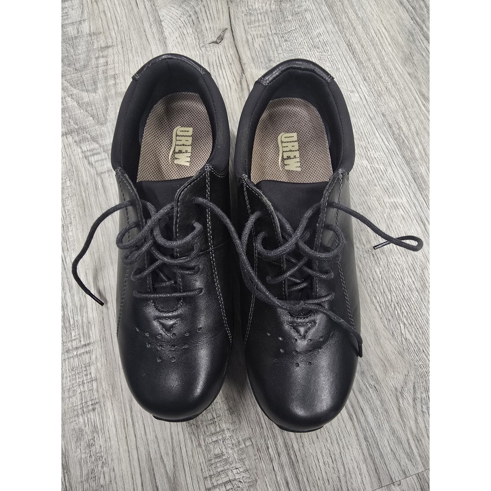 DREW Tulip Orthopedic Smooth Leather Oxford Shoes‎ Womens Size 8M Black 10202-12
